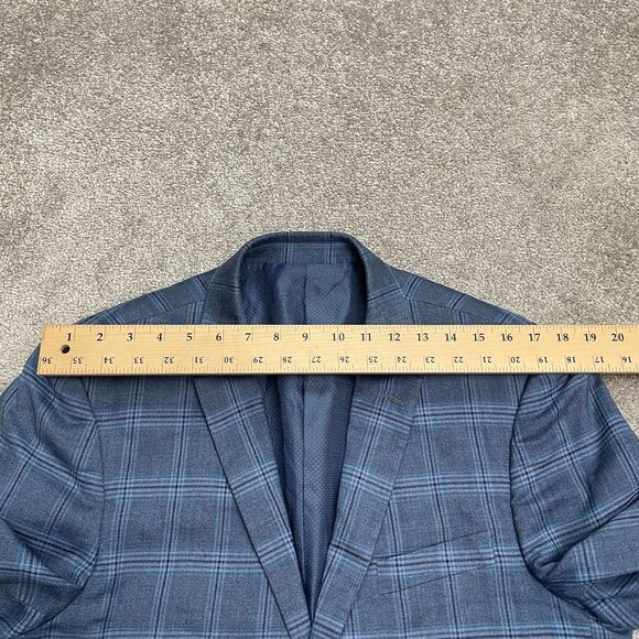 Bocaccio Uomo Suit Blazer Jacket Mens 40L Tartan Plaid Single Breasted Business - Picture 10 of 12